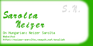 sarolta neizer business card
